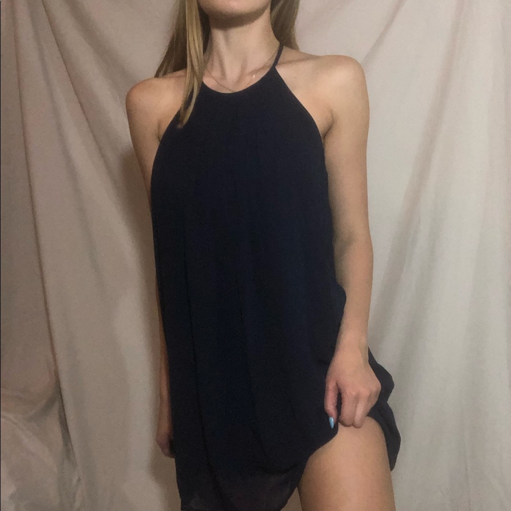 Navy Flowy Dress